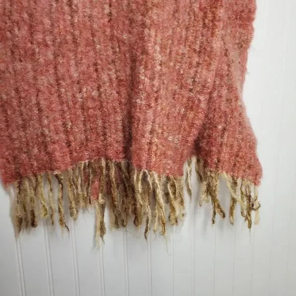 Thornhill Hand Weavers Pink Wool Scarf Fringe Soft Handmade 70s England Soft - Picture 6 of 10